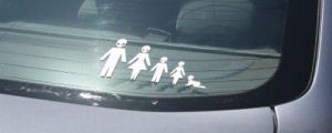 20 Hysterical Stick Figure Family Decals