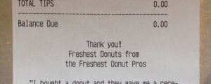Donut Receipt