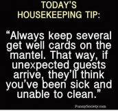 Best housekeeping tip
