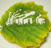 Carved from a leaf…
