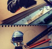 An amazing Daft Punk portrait…