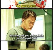 Dexter freaks out…