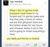 Funeral party…