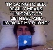 Whenever I say “I’m going to bed…”
