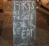 The ghosts of the things we eat…
