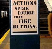 Actions vs. like buttons…