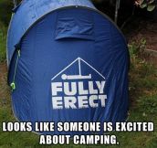 A little excited about camping…