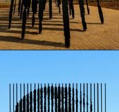 Sculpture where perspective matters…