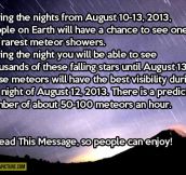 One of the rarest meteor showers is coming…