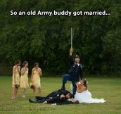 Army guy gets married…
