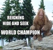 Indisputable hide and seek world champion…