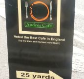 For sure the best cafe in England…