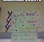 Grammar counts…