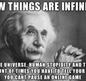 Just a few things are infinite…