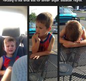 The three stages of not getting ice cream…