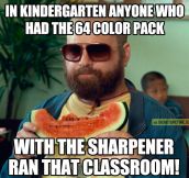 Back in kindergarten…