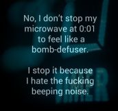 Stopping the microwave at the right time…