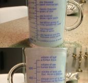 Most interesting measuring cup in the world…