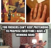 Won my hand in poker