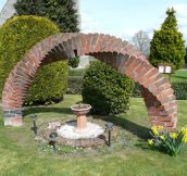 A brick arch…