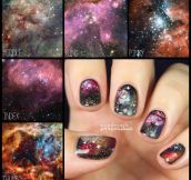 I painted parts of the universe onto my fingers…