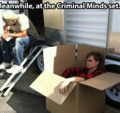 Meanwhile, on the set of Criminal Minds…