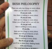 Irish philosophy…
