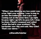 A bar fight over nothing…