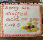 Chemistry cake…