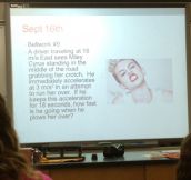 My physics teacher doesn’t like Miley Cyrus…