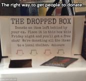 How to get people to donate…