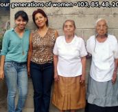 Four generations of women…