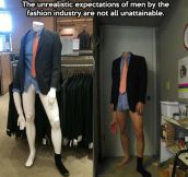 The unrealistic expectations of men…