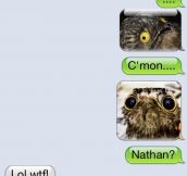 Nathan has really creepy friends…