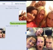 Selfie to the wrong number…