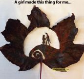 The nightmare before Christmas in a leaf…