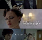 Sherlock’s clever way with words…