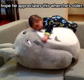 Every kid needs a giant Totoro stuffed animal…