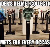 Vader’s helmet collection…