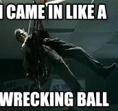 Wrecking zombie ball…