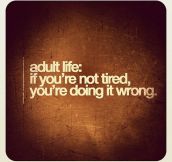 The truth about adult life…