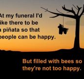 At my funeral…