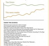 Real news vs. The Onion…