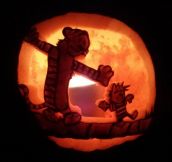 Calvin and Hobbes pumpkin carving…