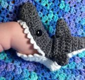 Tiny shark socks…
