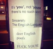 Deer English poofs…