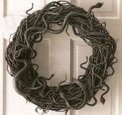 Halloween snake wreath…