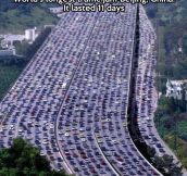 Longest traffic jam in the world…