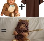 Bear costume + brown t-shirt = awesome…