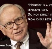 Wise words from Warren Buffet…